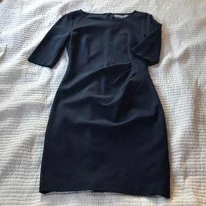 Slate blue ruched dress